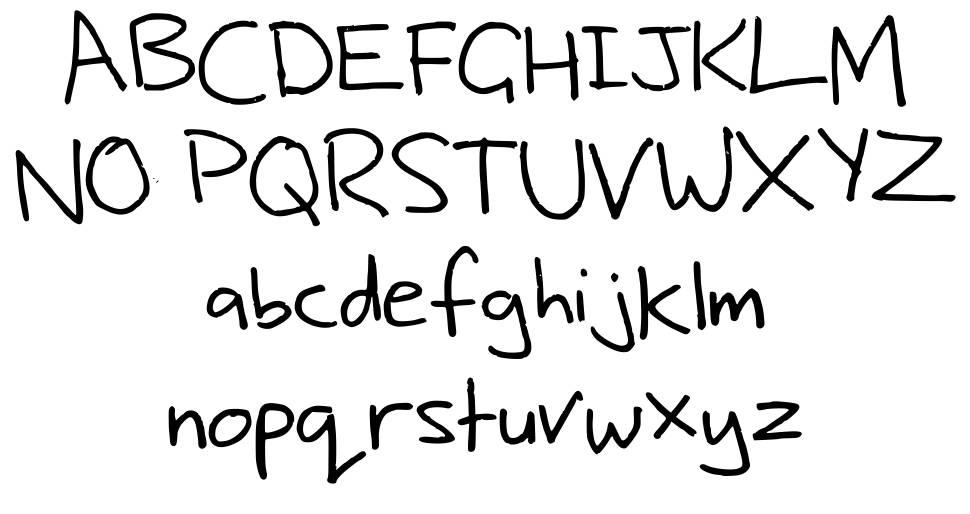 Nic's Handwriting font specimens