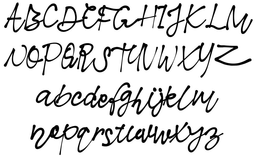 Nielsen Owen Script font specimens