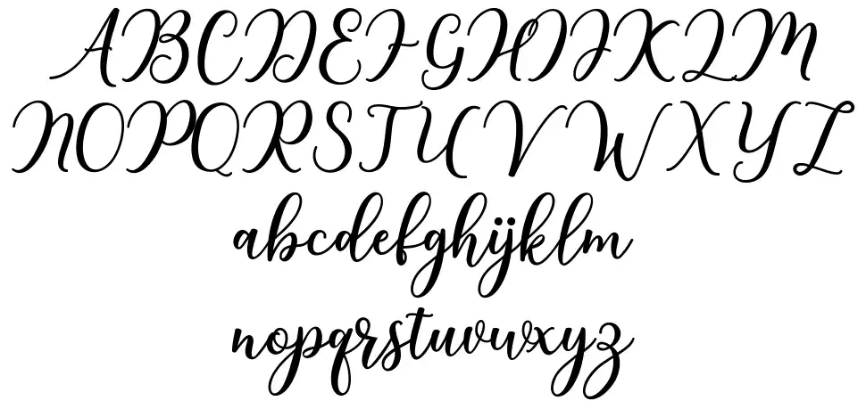 Niesha font Örnekler