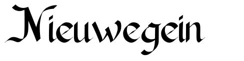 Nieuwegein шрифт