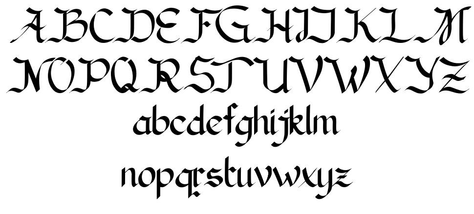 Nieuwegein font Örnekler