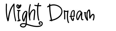 Night Dream шрифт