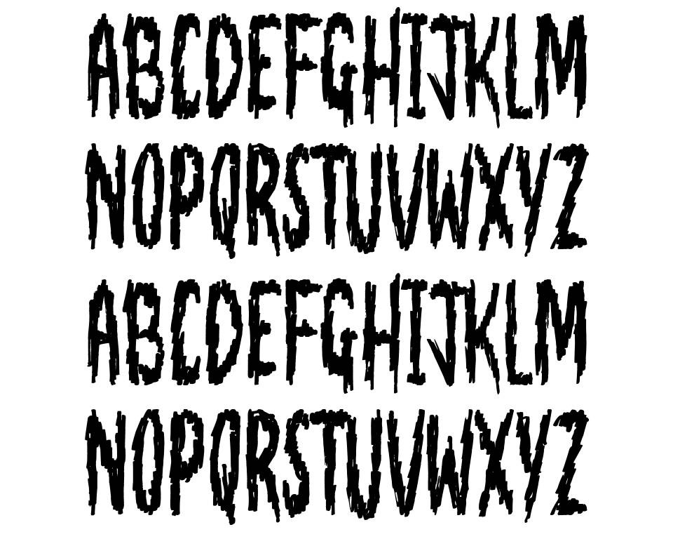 Night Harm font specimens