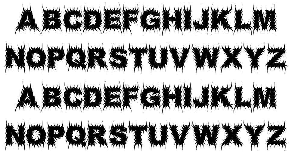 Nightcrow font Örnekler