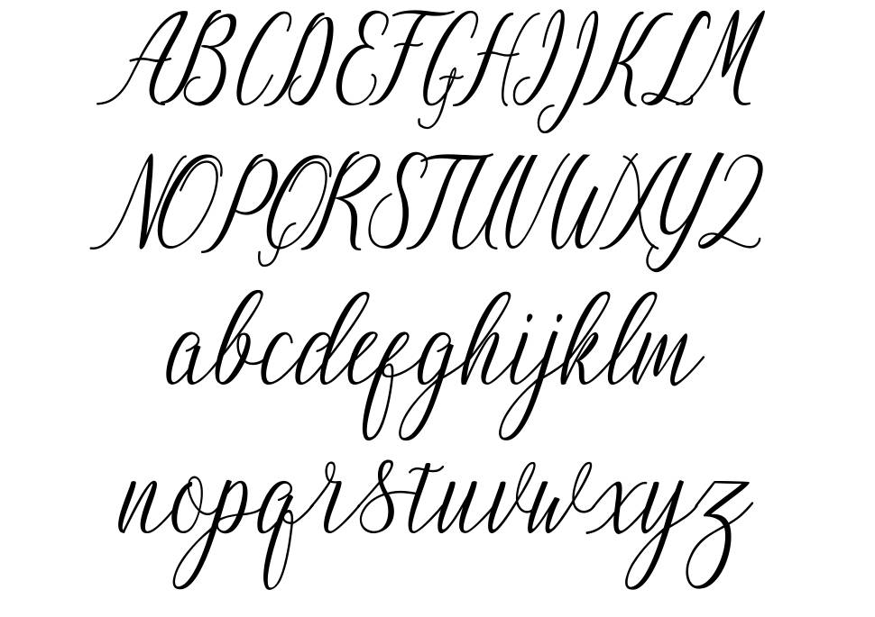 Nightingale Script font specimens