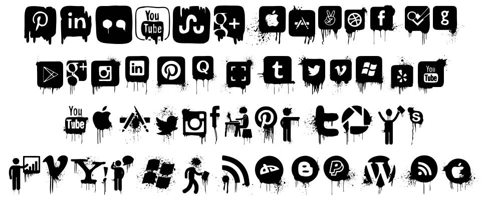 Nightmare on Social Media font specimens