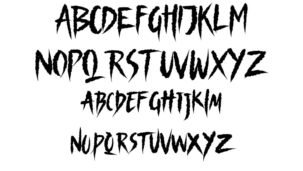 Nightscary font specimens