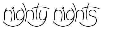 Nighty Nights 字形