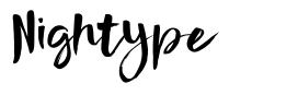 Nightype шрифт