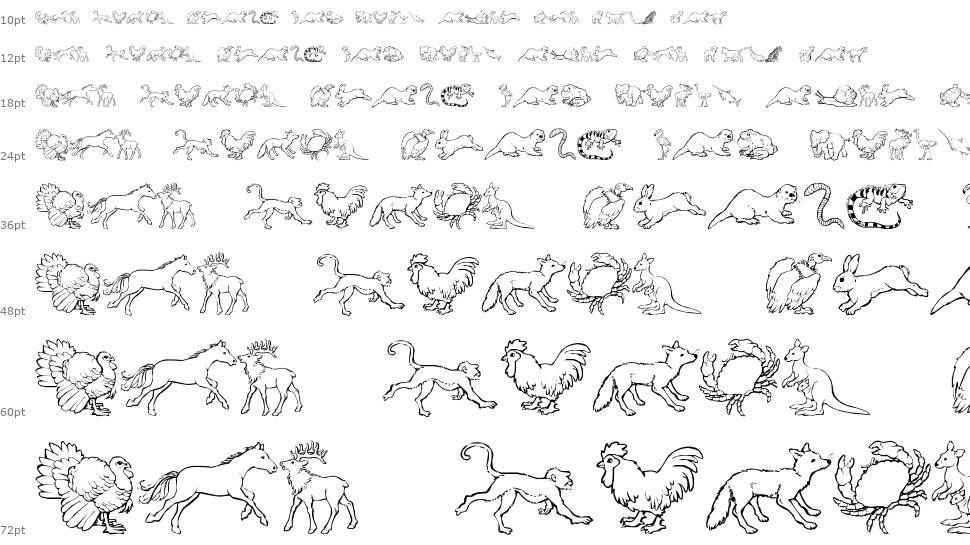 Nina's Animals font Şelale