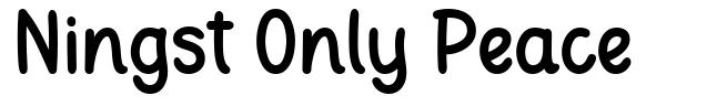 Ningst Only Peace font