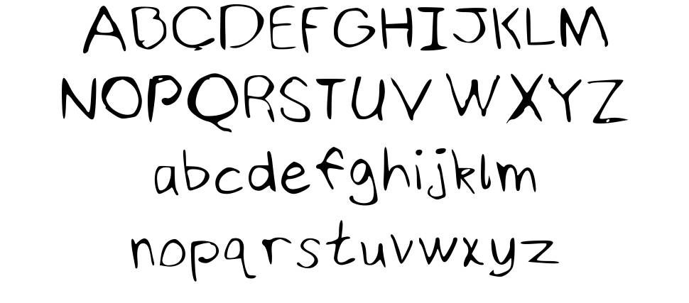Ninjy's HandWriting písmo Exempláře