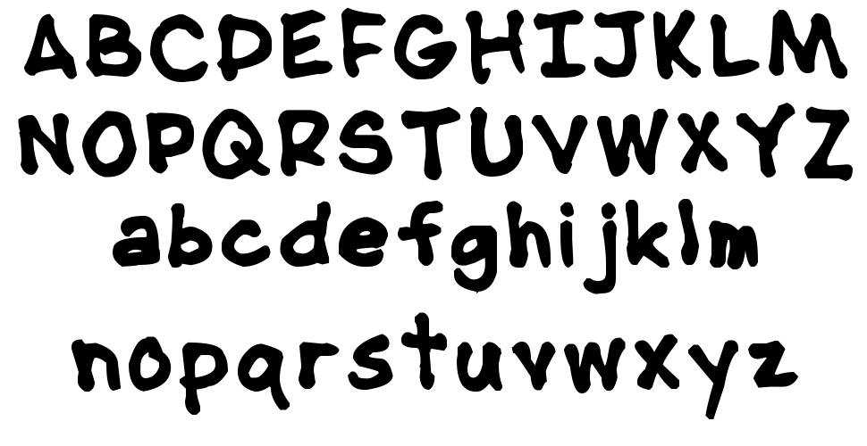 NipCen's Handwriting font specimens