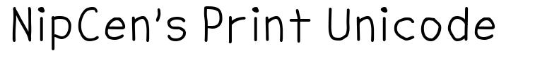 NipCen's Print Unicode 字形
