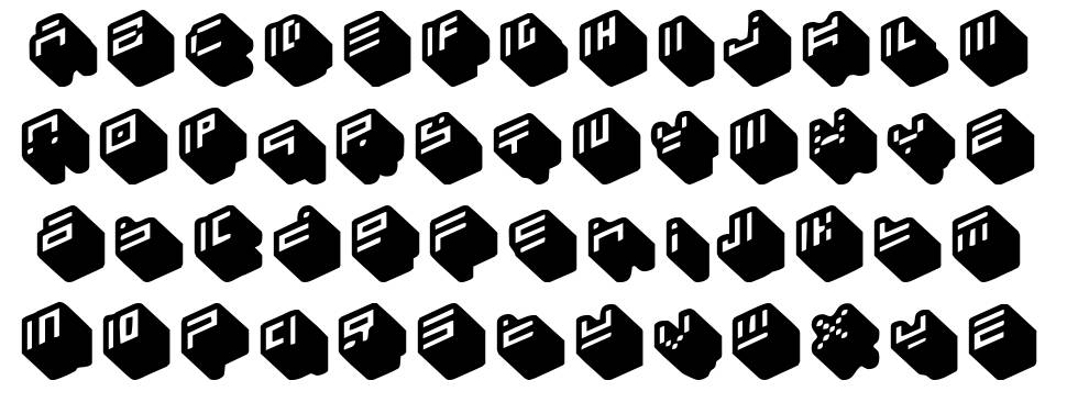 Nippon Blocks písmo Exempláře