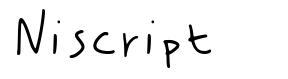 Niscript フォント