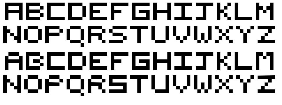 Nishuki pixels font specimens
