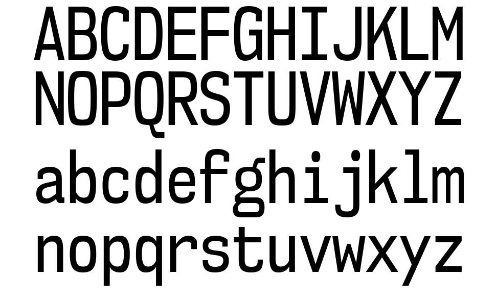 NK57 Monospace font Örnekler