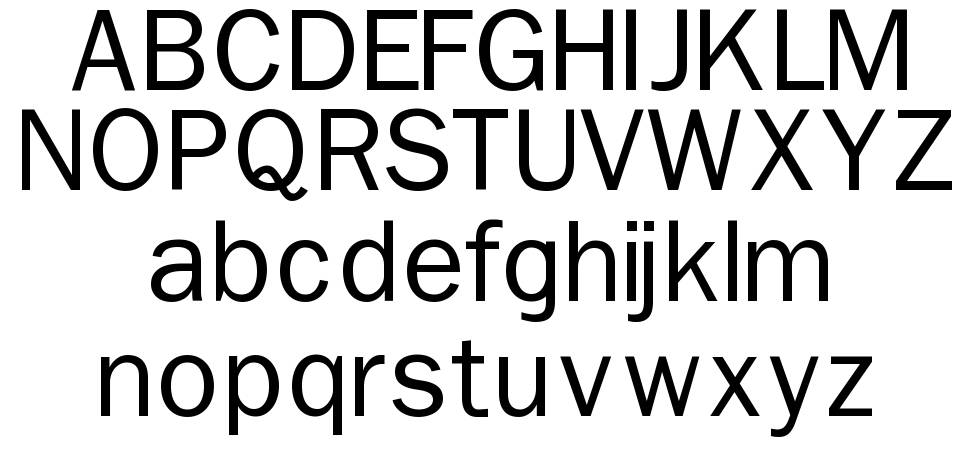 Non Serif font specimens