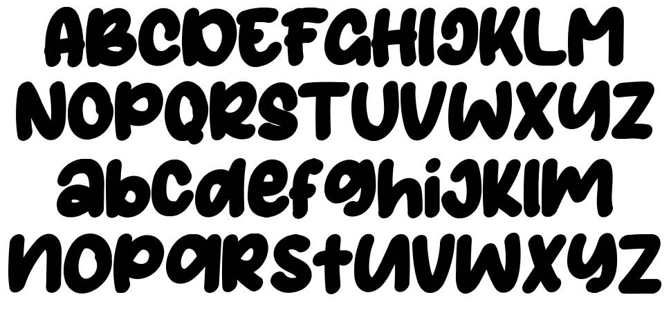 Nooble Wooble font specimens