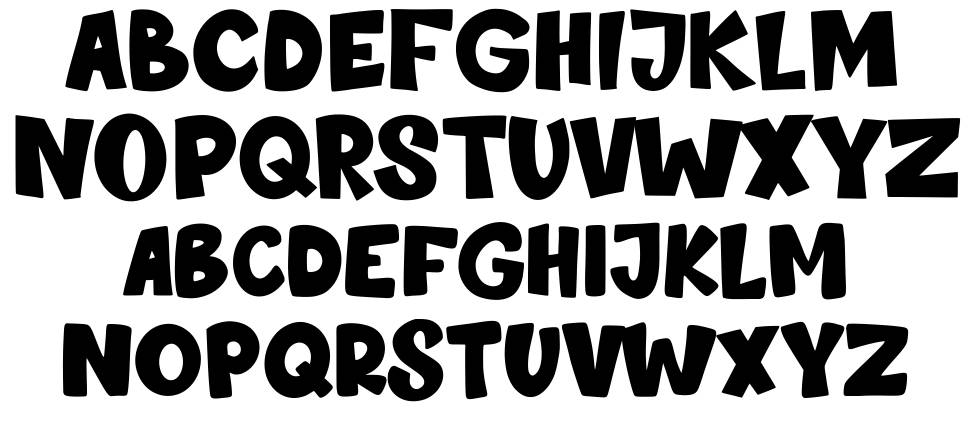 Noobys font specimens