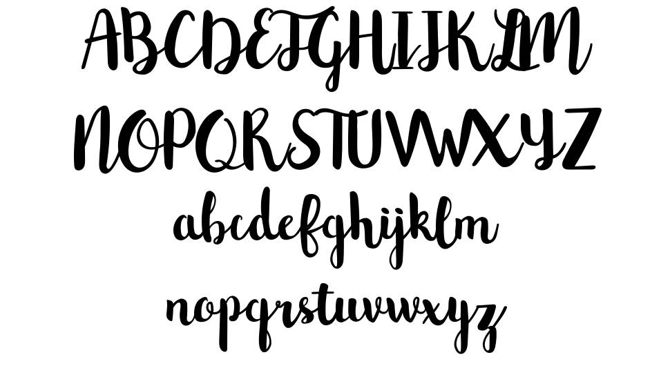 Northern Lights Script font specimens