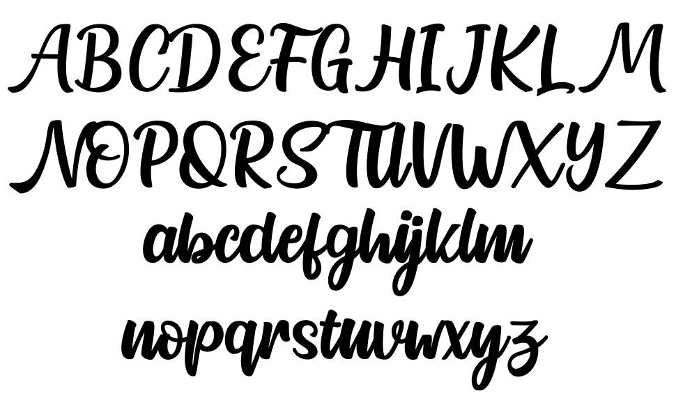 Northline Script font specimens