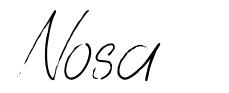 Nosa 字形