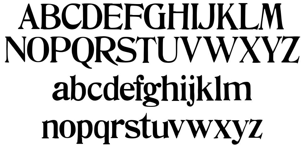 Nostalgia font specimens