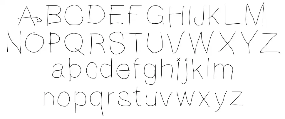 Note Book Scribblefont specimens