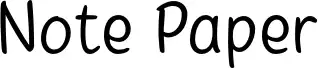 Note Paper