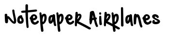 Notepaper Airplanes font