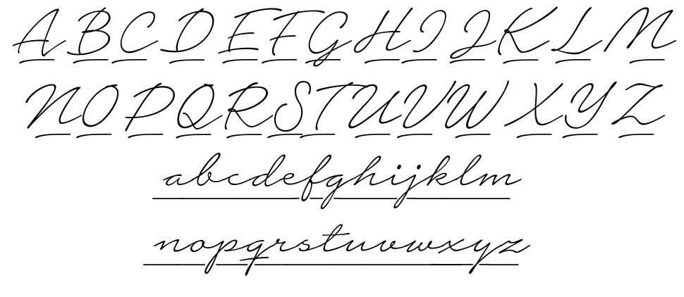 Notera 2 Underline font specimens