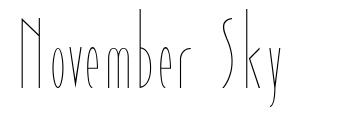 November Sky шрифт