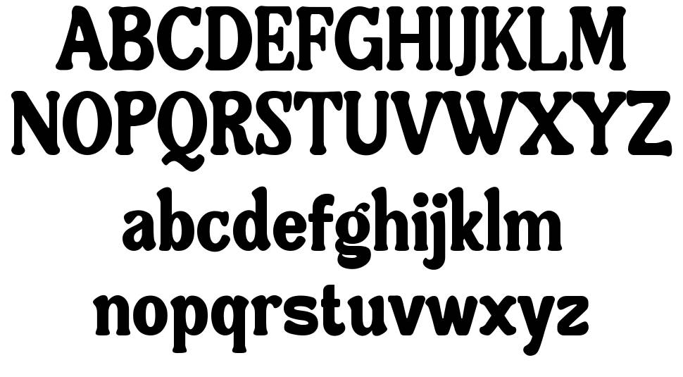Nugia Vintage font specimens