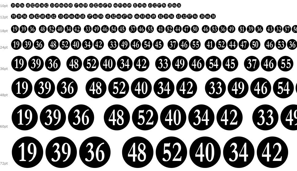 Numberpile font Waterfall