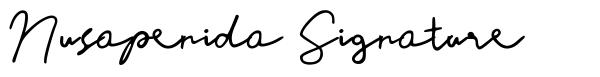 Nusapenida Signature 字形