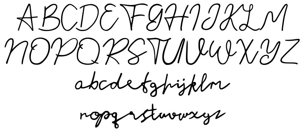 Nusapenida Signature font Örnekler