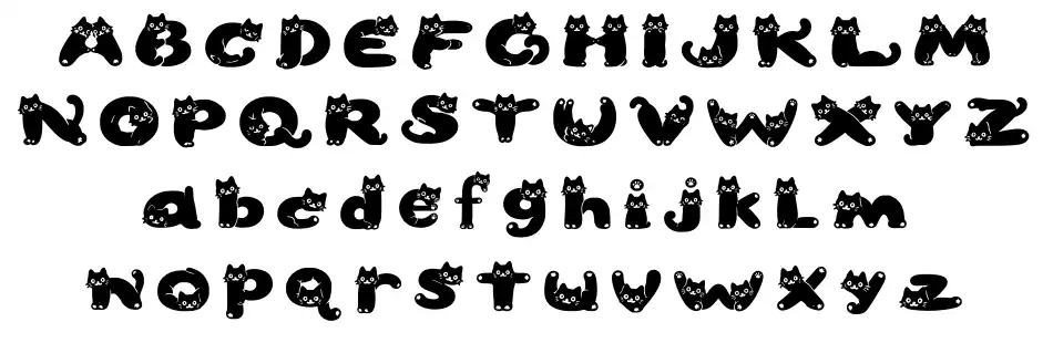 Nyanpose Specimen Nyanposefont specimens