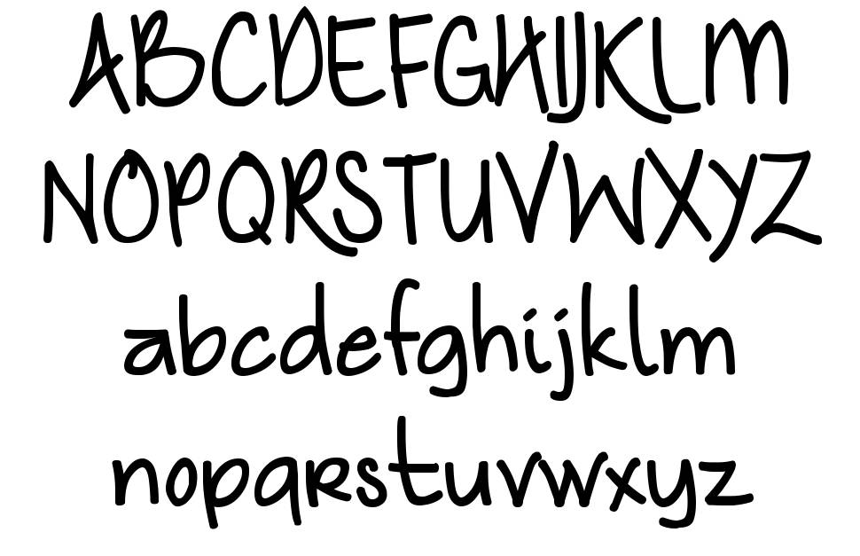 Nymphs Handwriting font Örnekler