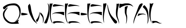 O-Wee-Ental шрифт