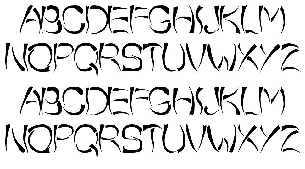 O-Wee-Ental font specimens
