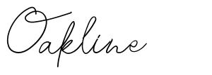 Oakline шрифт