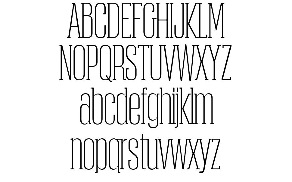 Obcecada Serif 字形 标本