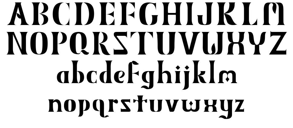 Obelisk MXVV font Örnekler