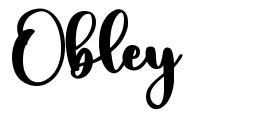 Obley font