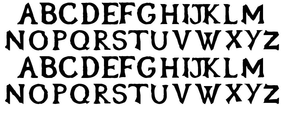 Oblivion font specimens