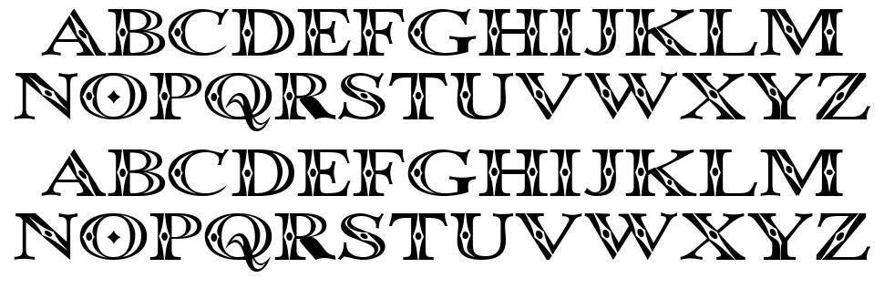 Occoluchi font Örnekler