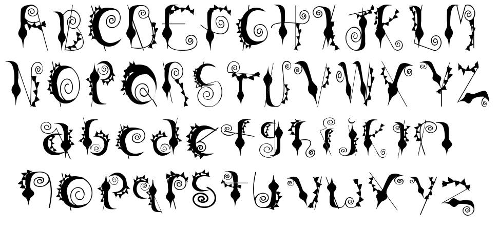 Occult font Örnekler