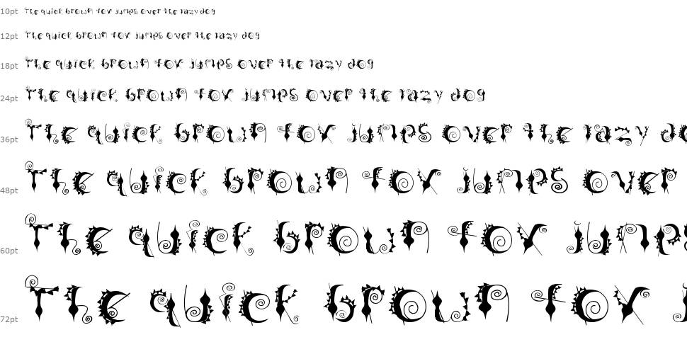 Occult font Waterfall